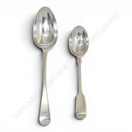 2 VICTORIAN S/SILVER SPOONS 1866 & 1874 64.7 GMS 