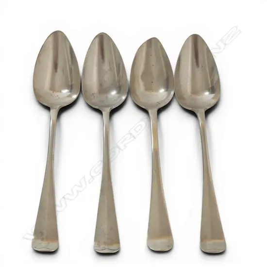 4 DUTCH 833 SILVER SERVING SPOONS MAKER JM VAN KEMPEN THE HAGUE 1878-1914 252.7GMS