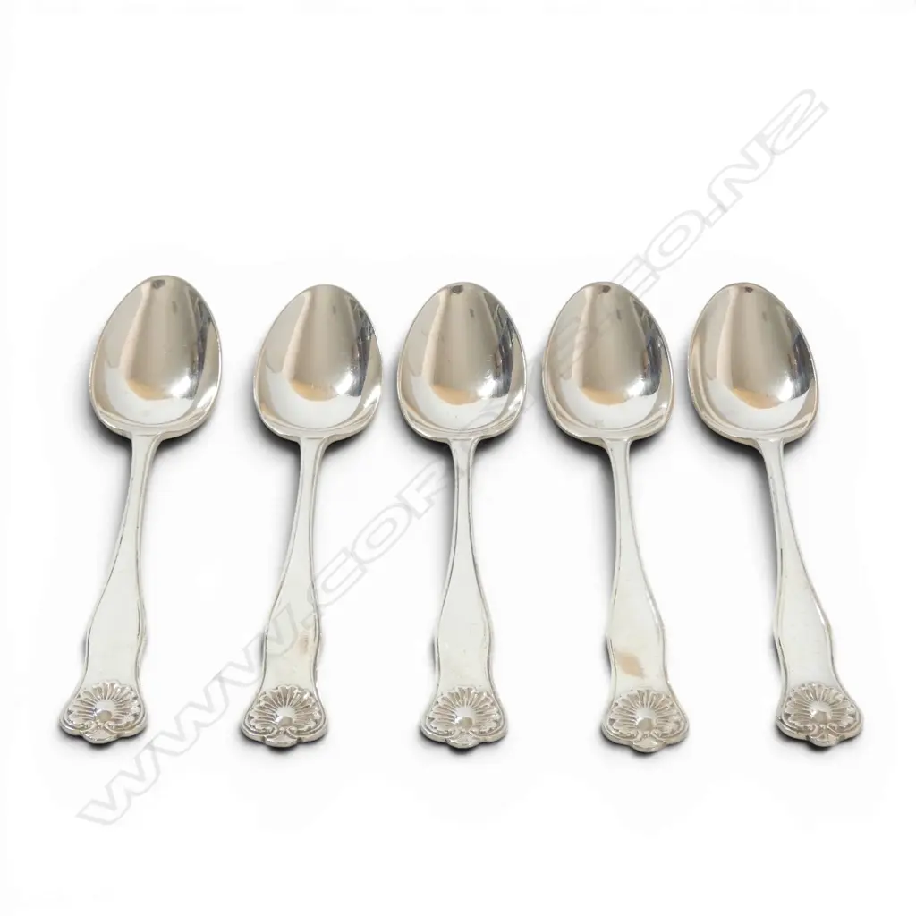 5 S/SILVER COFFEE SPOONS SHEFFIELD 1902 71.6GMS Image 1++