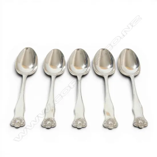 5 S/SILVER COFFEE SPOONS SHEFFIELD 1902 71.6GMS