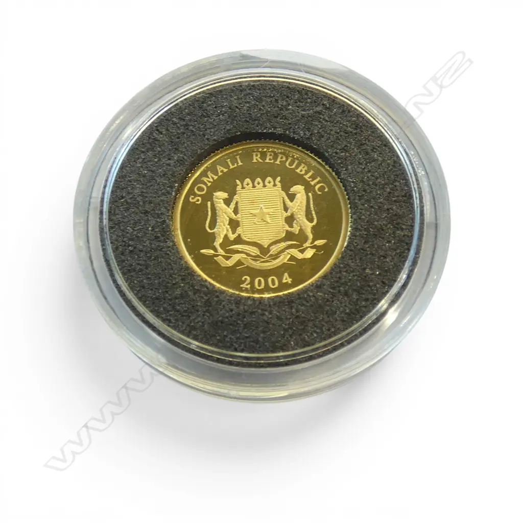 MACQUARIE MINT SOMALIA 2004 JULIUS CAESAR .999 GOLD PROOF 50 SHILLING COIN 1.224gms Image 1++