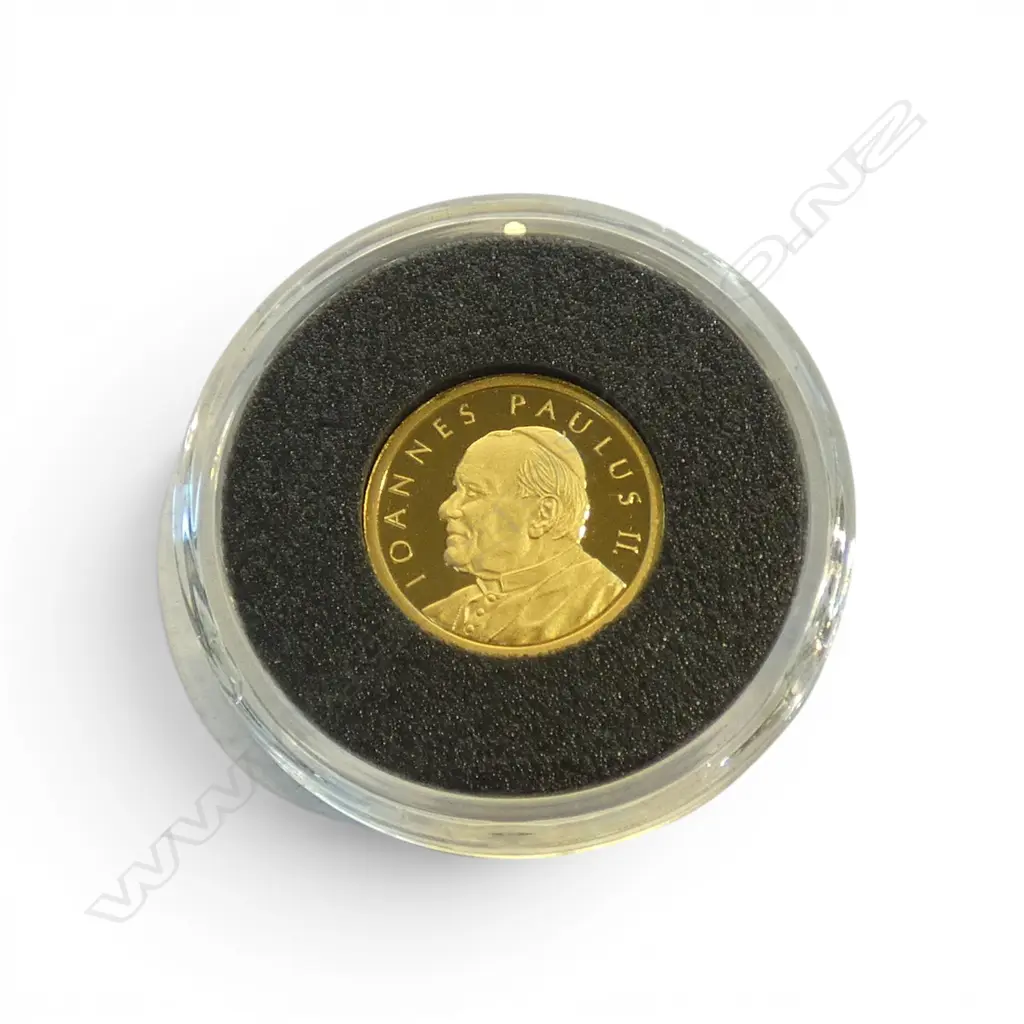 MACQUARIE MINT MALTA 2005 POPE JOHN PAUL II .999 GOLD PROOF 500 LIRAS COIN 1.270gms Image 1++