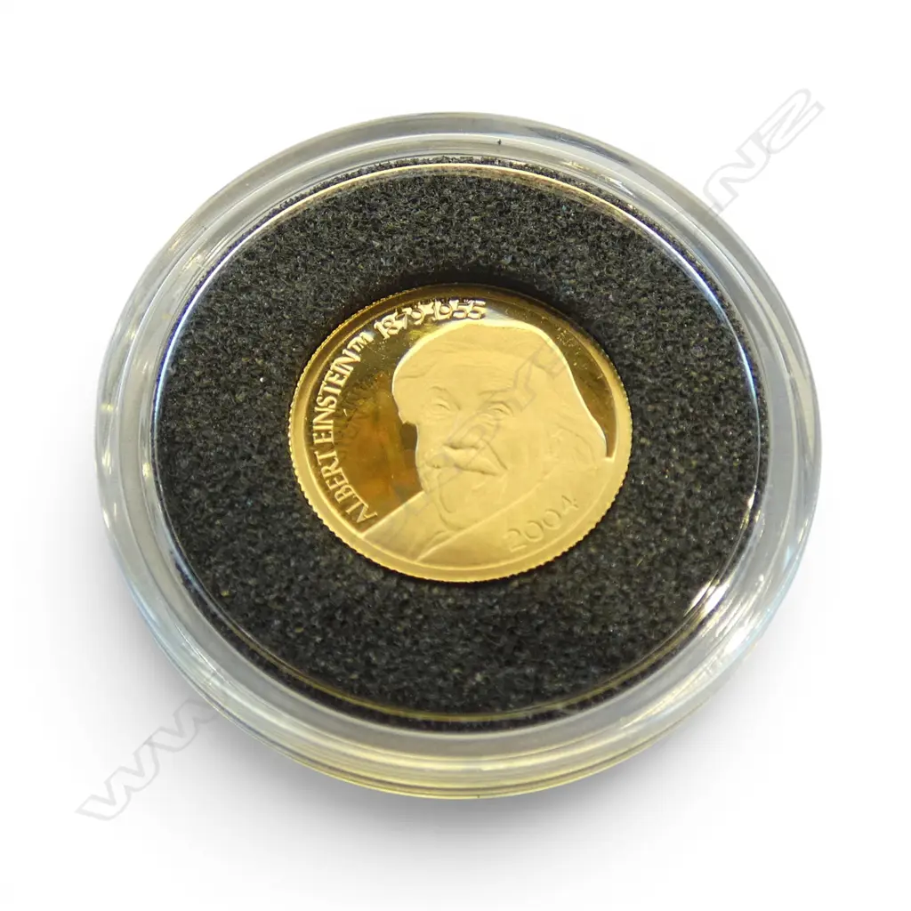 MACQUARIE MINT 2004 MARIANA ISLANDS ALBERT EINSTEIN .999 GOLD PROOF $5 COIN 1.224gms Image 1++