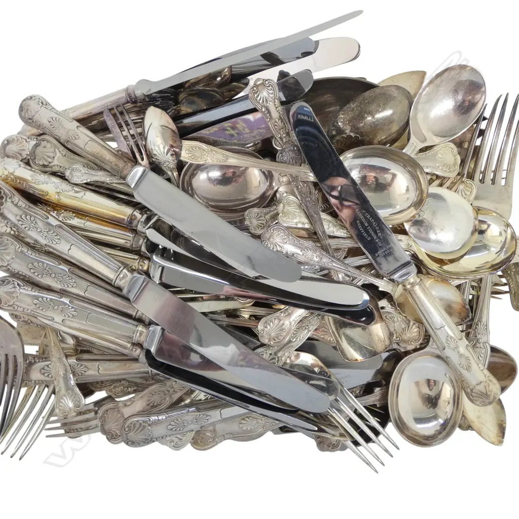 ASST. KINGS PATTERN SILVER PLATE CUTLERY Image 1++