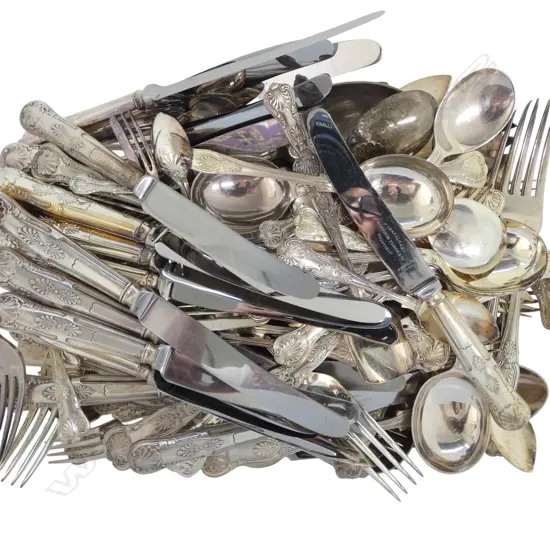 ASST. KINGS PATTERN SILVER PLATE CUTLERY