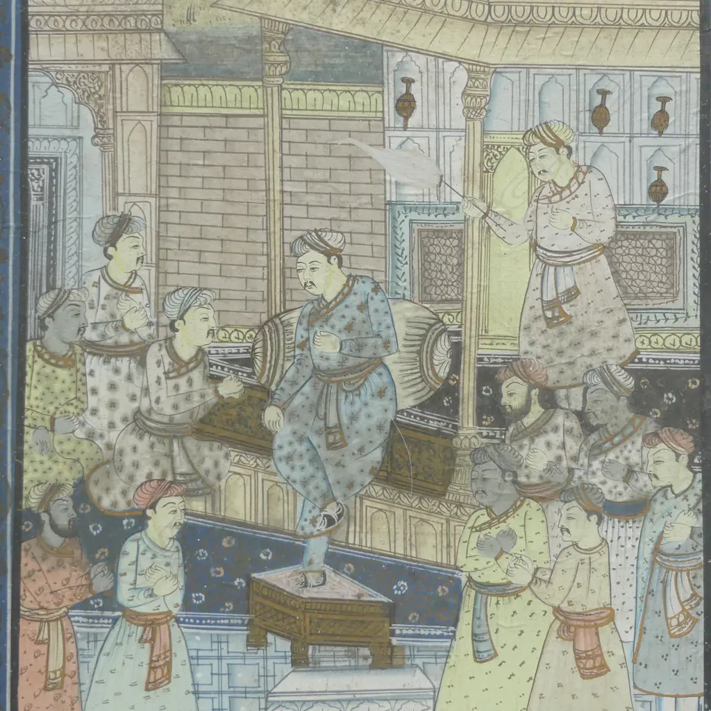INDIAN WATERCOLOUR performing dancing figure & others 490 x 340mm Image 1++