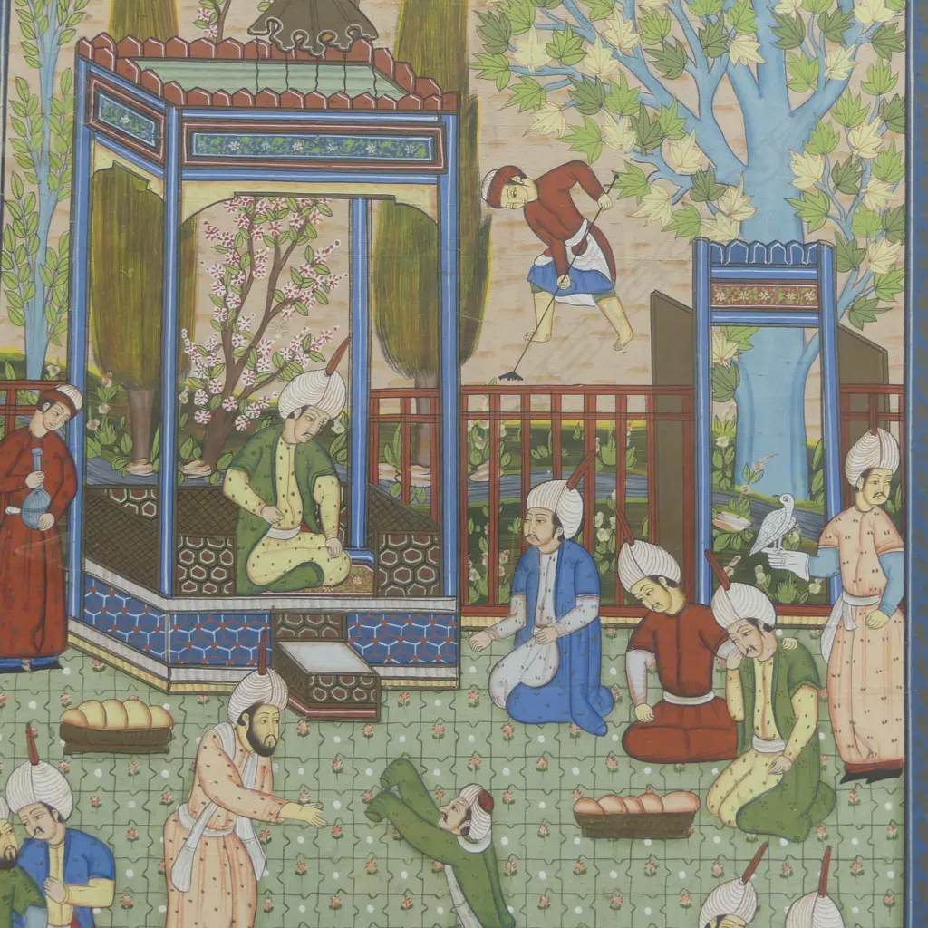 FRAMED MUGHAL SCHOOL PAINTING 750x490mm Image 1++