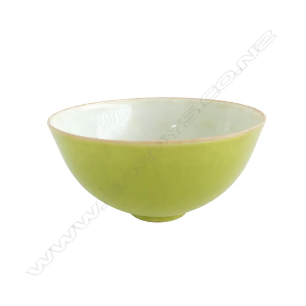 CHINESE GREEN GLAZED CUP 80mm dia, BOXED Image 1++