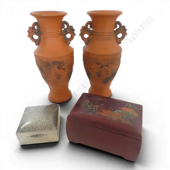 PR ORIENTAL VASES + 2 BOXES H.250mm