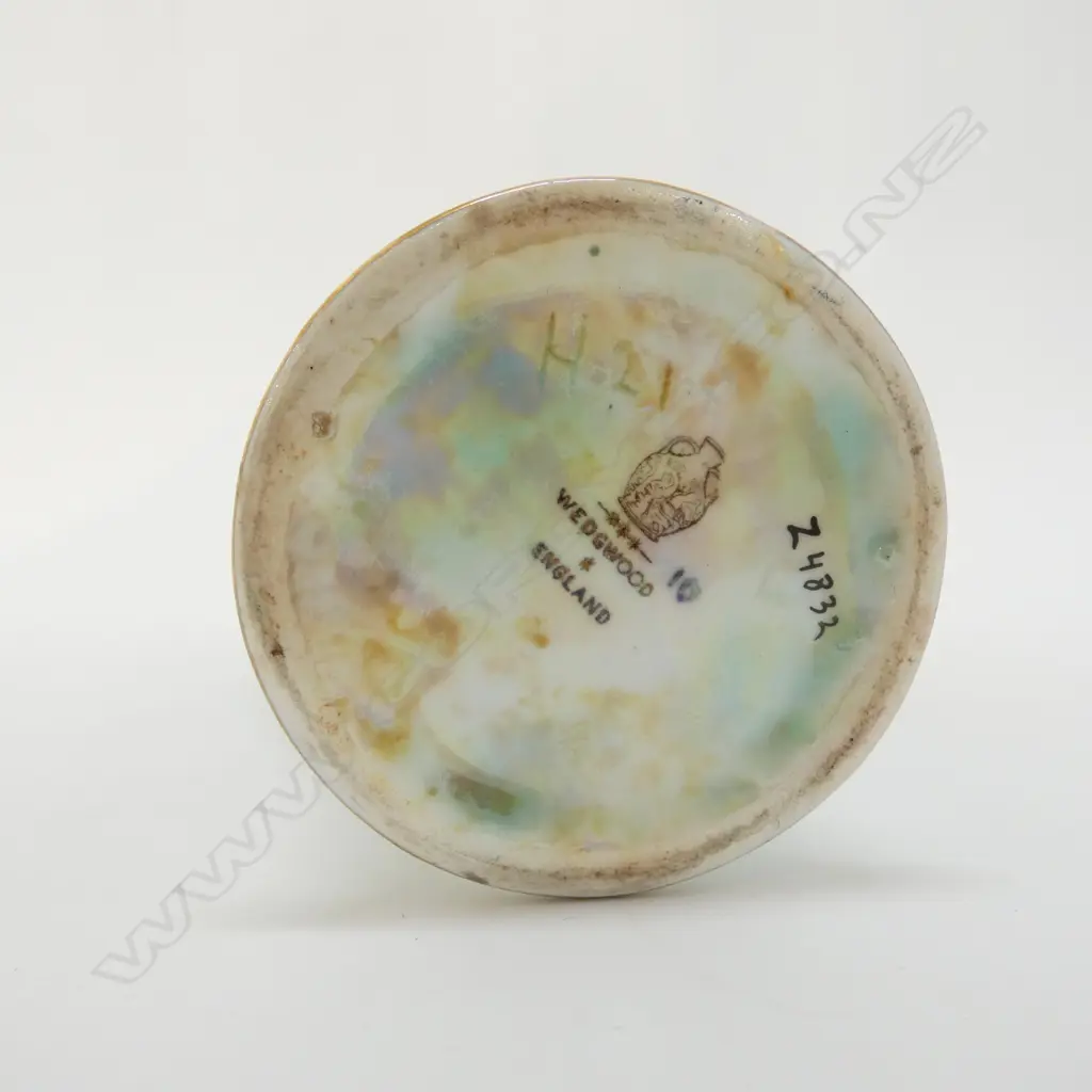 WEDGWOOD BUTTERFLY LUSTRE BALUSTER VASE pattern Z4832. Portland vase mark. Restored chip to rim. H.210mm  Image 1++