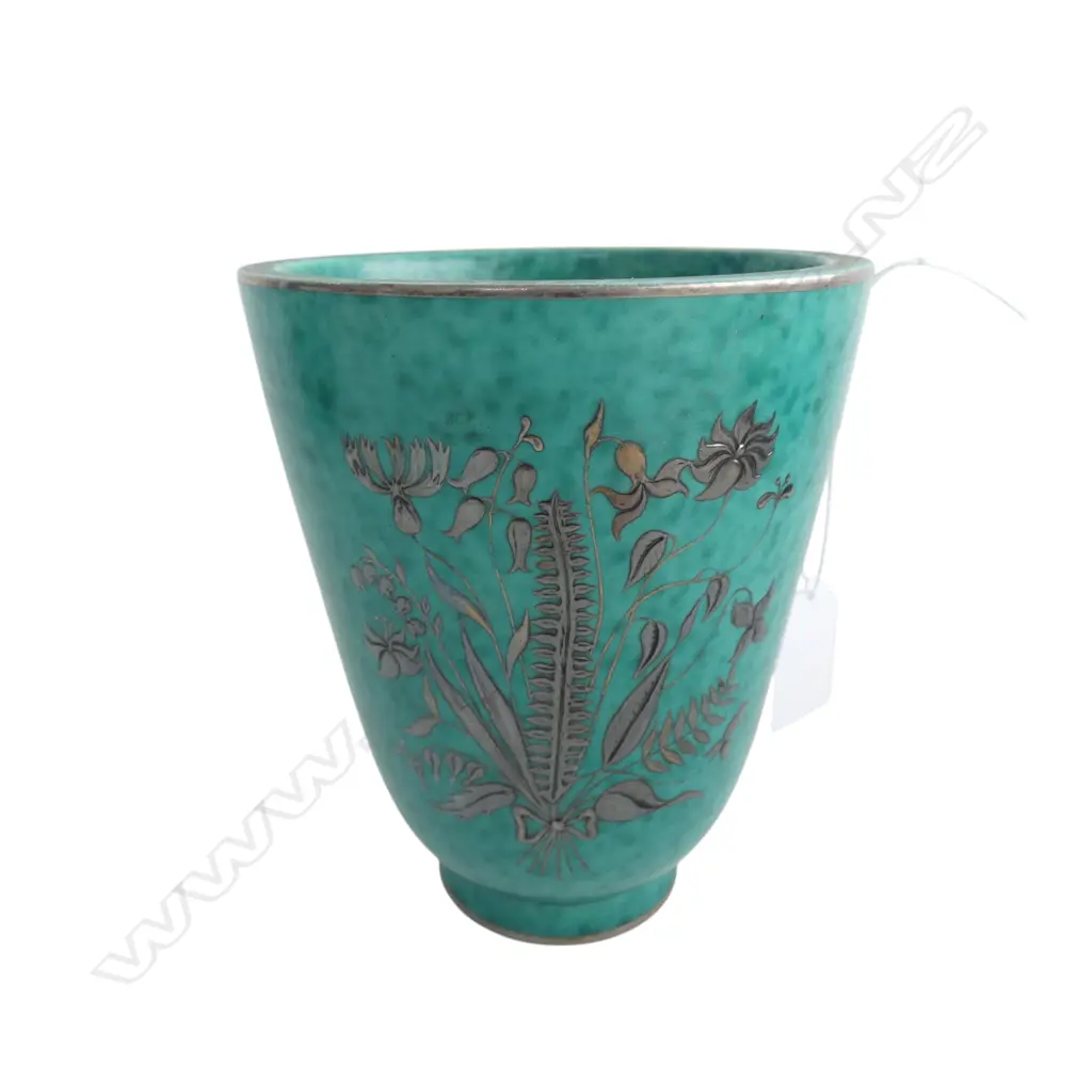 WILHELM KAGE FOR GUSTAVSBERG, ARGENTA SERIES VASE H.145mm MADE IN SWEDEN Image 1++