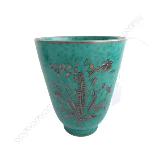 WILHELM KAGE FOR GUSTAVSBERG, ARGENTA SERIES VASE H.145mm MADE IN SWEDEN