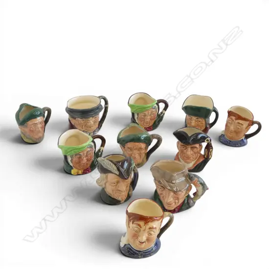 11 ROYAL DOULTON CHARACTER JUGS H.70mm