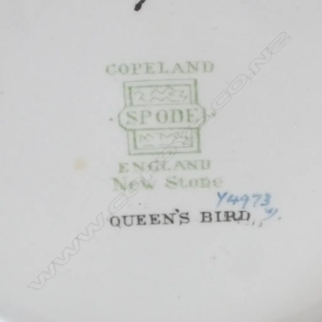 SPODE QUEEN'S BIRD FINE STONEWARE TEAPOT, MILK JUG & SUGAR BOWL Image 1++
