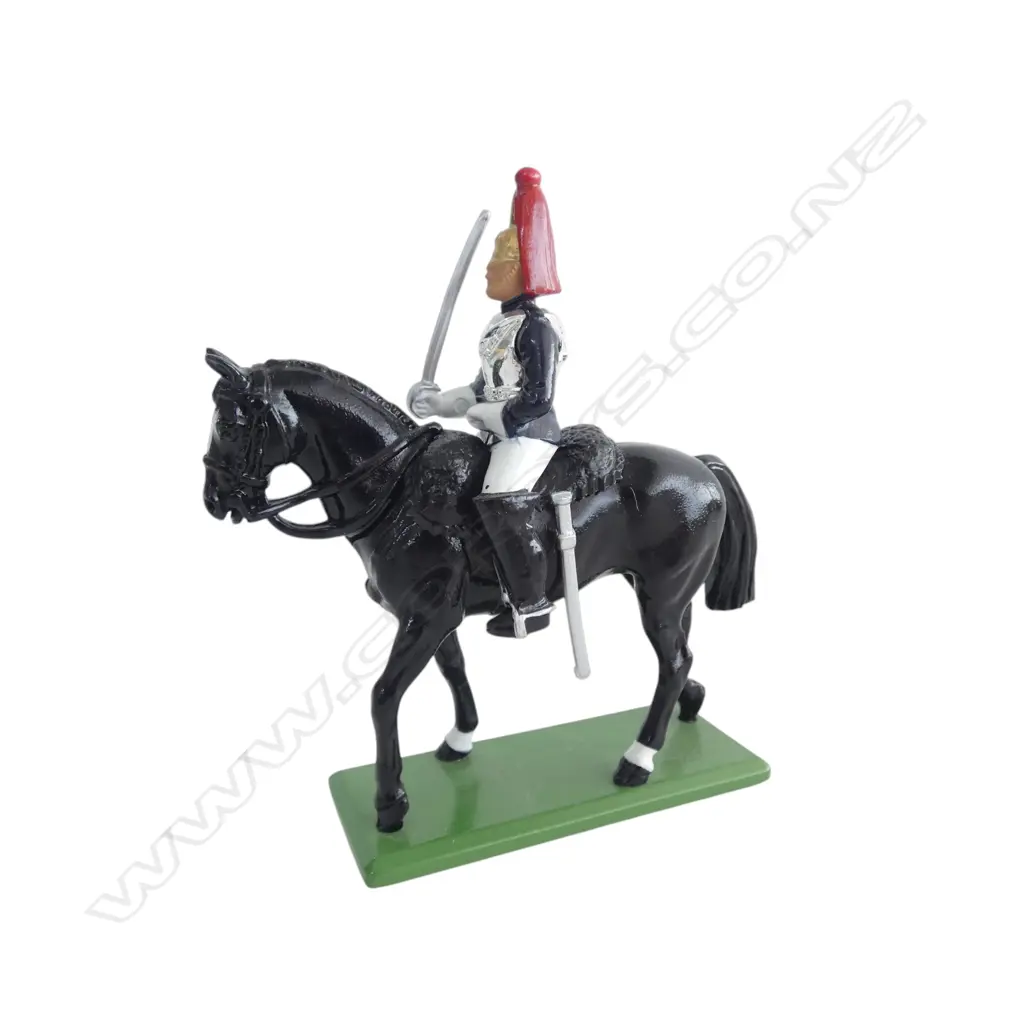 BRITAINS METAL SOLID CAST BLUES ROYAL ON HORSEBACK H.95mm Image 1++