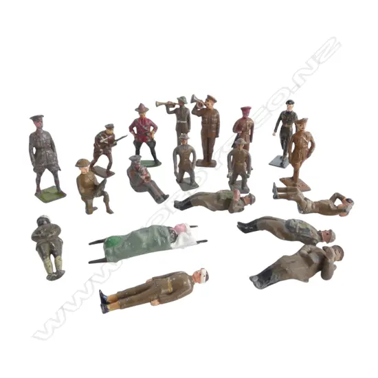 19 ASST. BRITAINS, JOHN HILL, FRY etc HOLLOW CAST FIGURES  H.60mm