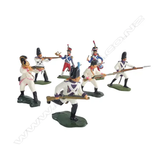 7 NAPOLEONIC HAND-PAINTED PLASTIC MODELS faults