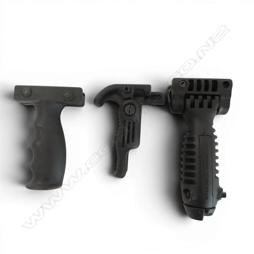 3 RIFLE FOREGRIPS; ISRAEL T POD & ISRAEL FOLDING FOREGRIP + OTHER Image 1++