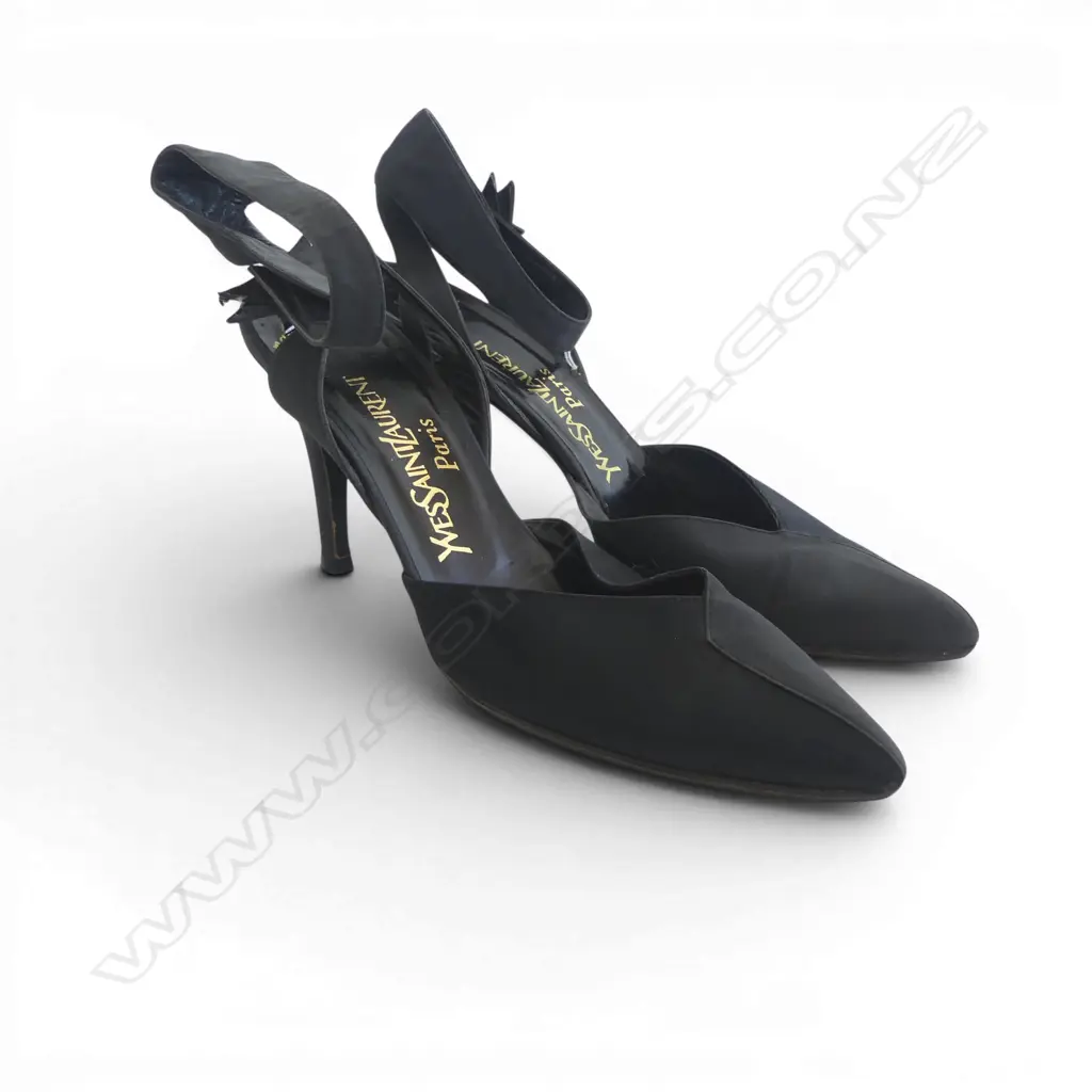PR YVES SAINTLAURENT BLACK EVENING SHOES Image 1++