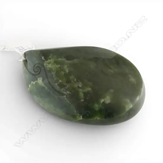 LG CARVED KAWAKAWA TYPE POUNAMU PENDANT 347gms