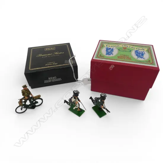 BOXED TROPHY MINIATURES METAL NAPOLEONIC FIGURES H.60mm + BRITAINS PREMIER WW1 SOLDIER ON BICYCLE