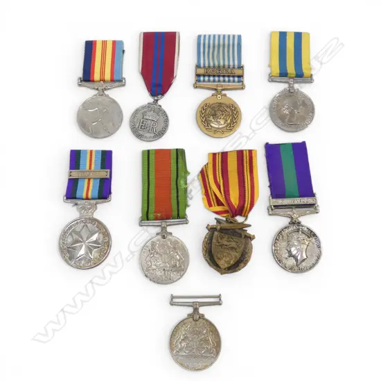COLLECTION OF ASST. COMMONWEALTH MEDALS Incl. U.N. KOREA CHARTER MEDAL; 2x THE DEFENCE, PELSTINE, VIETNAM etc (9)