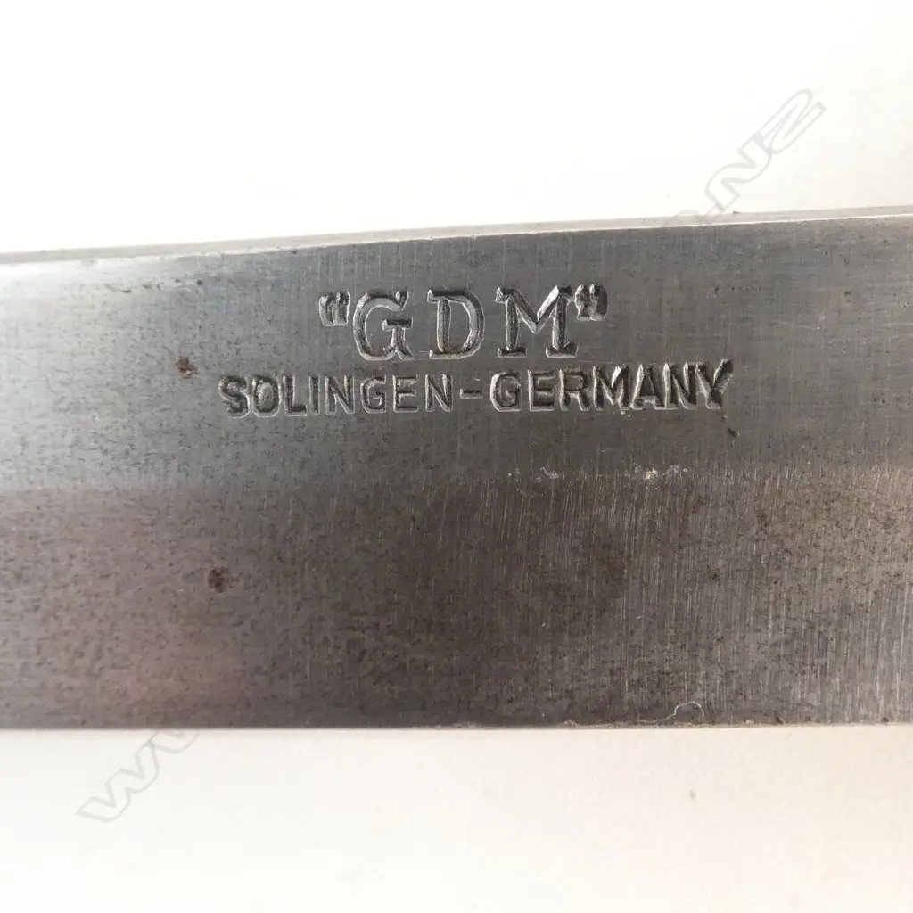 GERMAN BALL & CLAW VINTAGE HUNTING DAGGER MADE IN SOLINGEN, LEATHER SCABBARD, L.250mm Image 1++