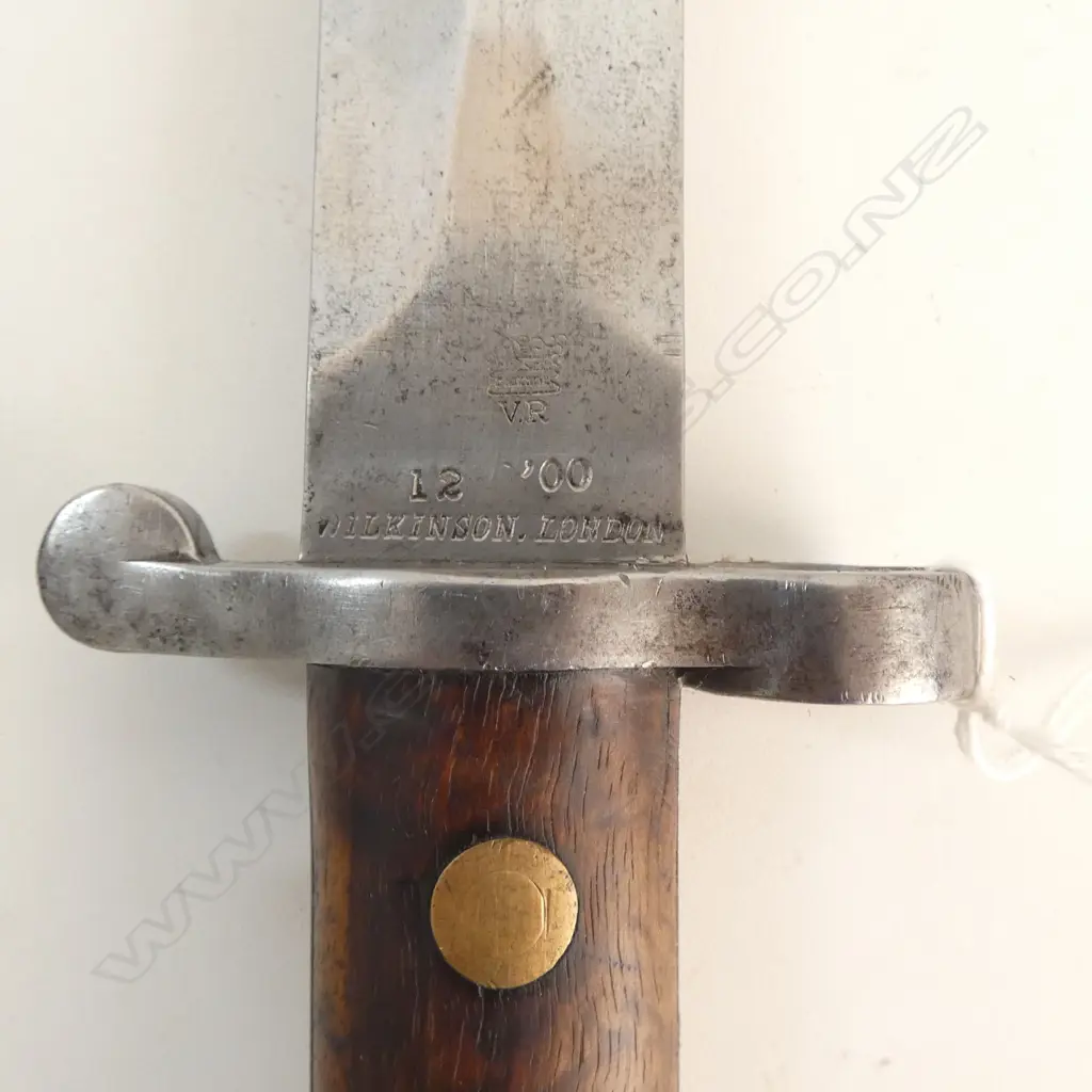 1888 WILKENSON LONDON BAYONET No.9032 w. LEATHER SCABBARD Image 1++