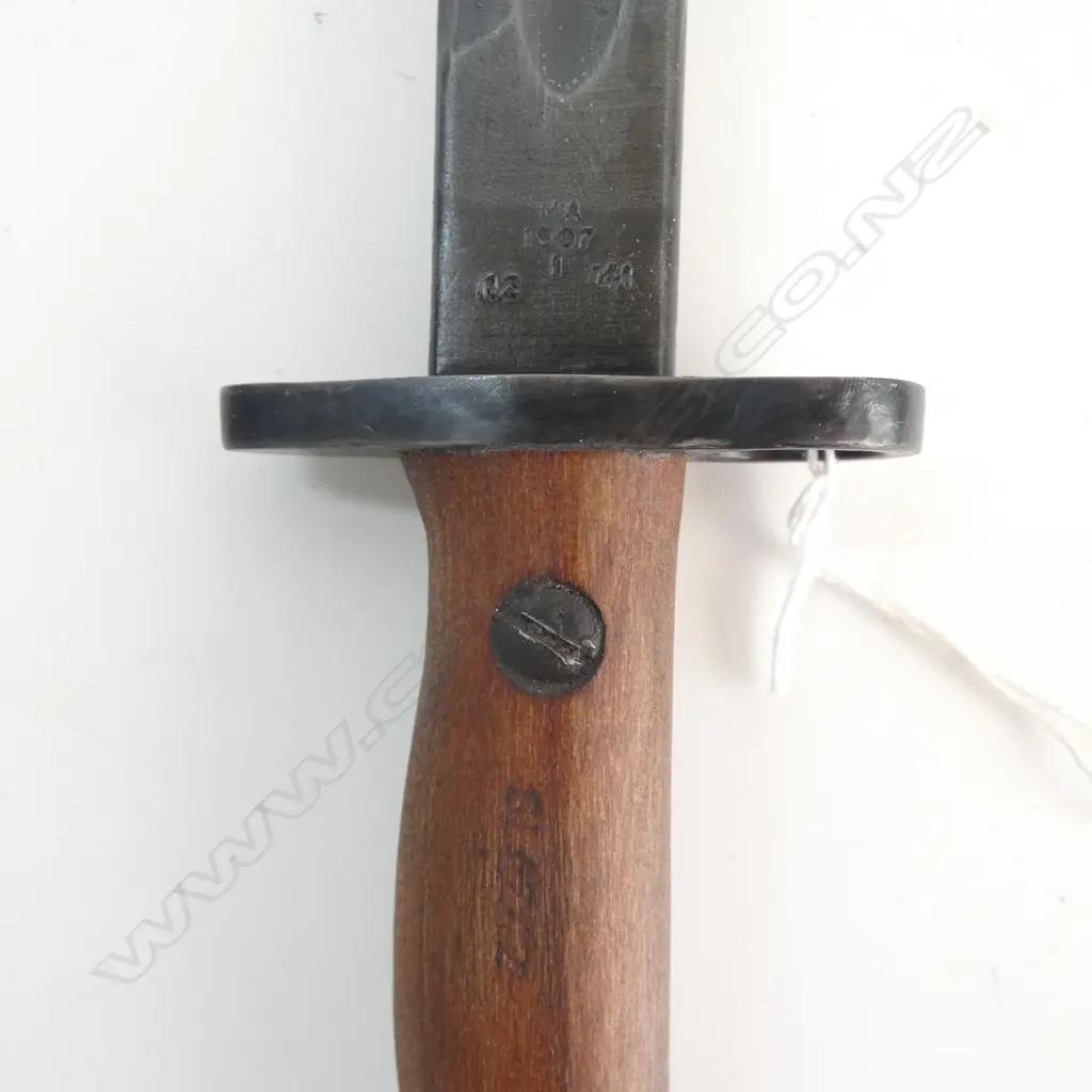 1907 MA BAYONET w. LEATHER SCABBARD  Image 1++