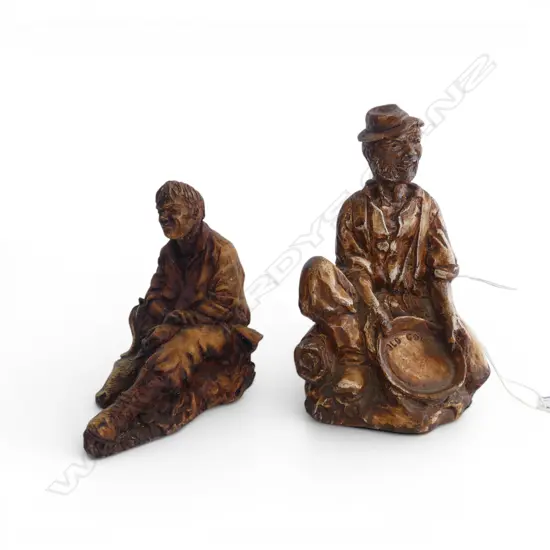 2 ALLAN DAVEY FIGURES; GOLD MINER & OTHER H.160mm
