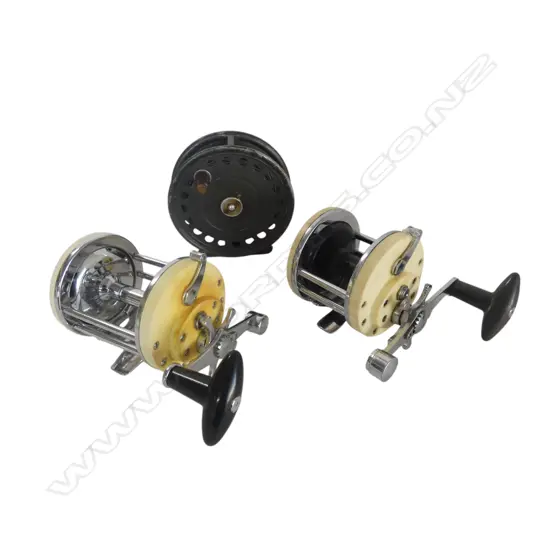 3 FISHING REELS; HARDY 'ST JOHN' + 2 GARCIA MITCHELL 600 & 602