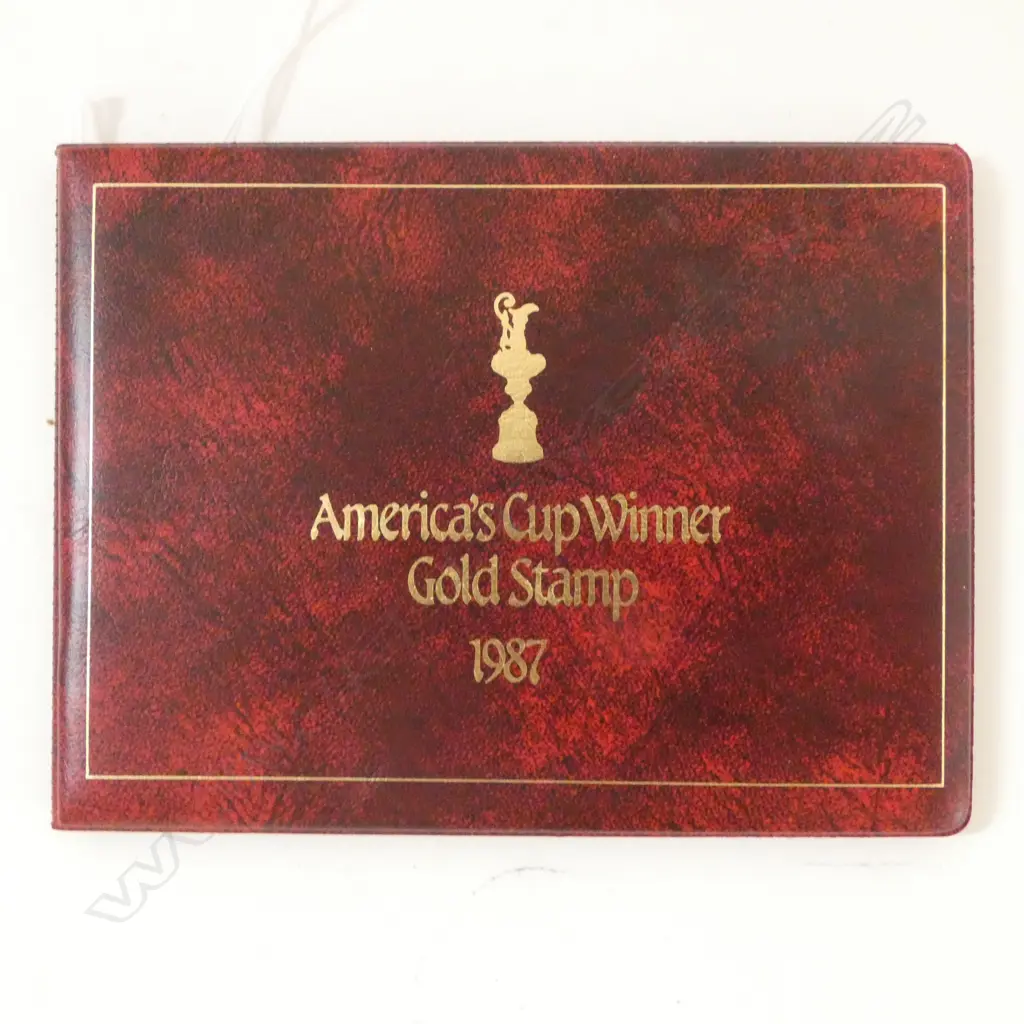 CASED AMERICA'S CUP WINNER 23ct GOLD STAMP 1987 No.4572 0.64gms Image 1++