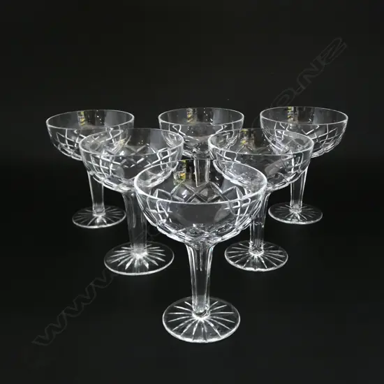 6 CRYSTAL HOLLOW STEM CHAMPAGNE GLASSES H.115mm (5+1)