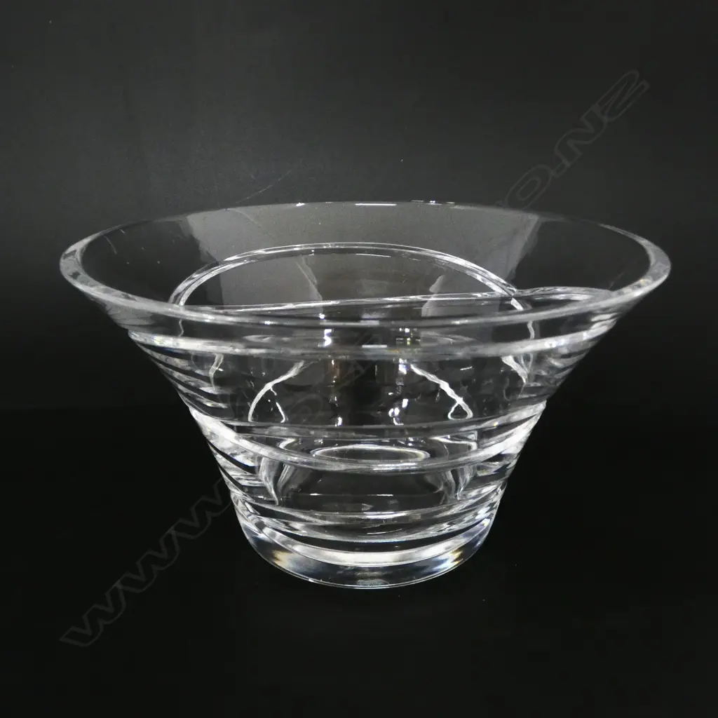 ROYAL DOULTON CRYSTAL SERVING BOWL ‘SATURN’ PATTERN, D.220MM  Image 1++