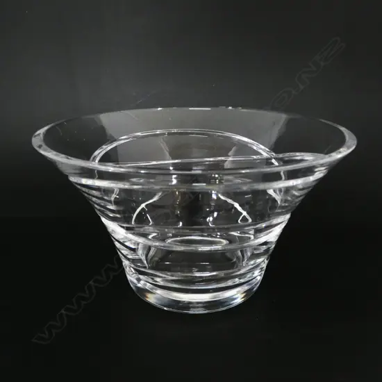 ROYAL DOULTON CRYSTAL SERVING BOWL ‘SATURN’ PATTERN, D.220MM 