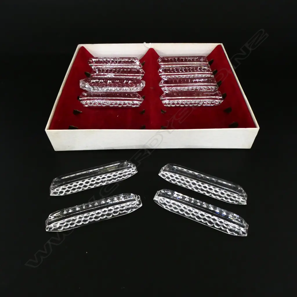 SET OF 12 CRYSTAL KNIFE RESTS, L.90MM Image 1++