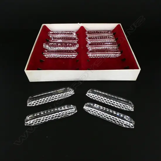 SET OF 12 CRYSTAL KNIFE RESTS, L.90MM