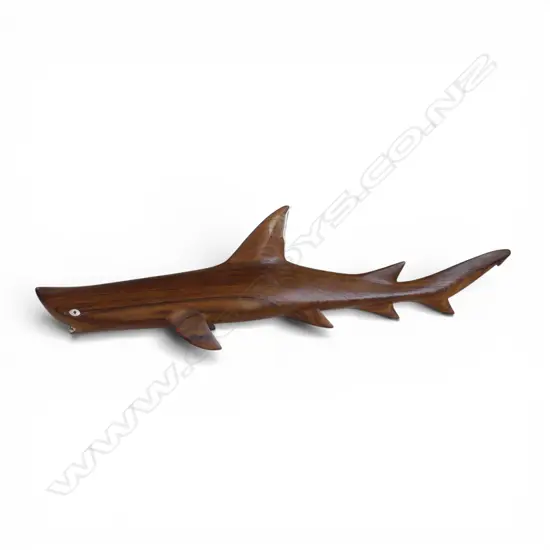 CARVED WOODEN SHARK L.560mm