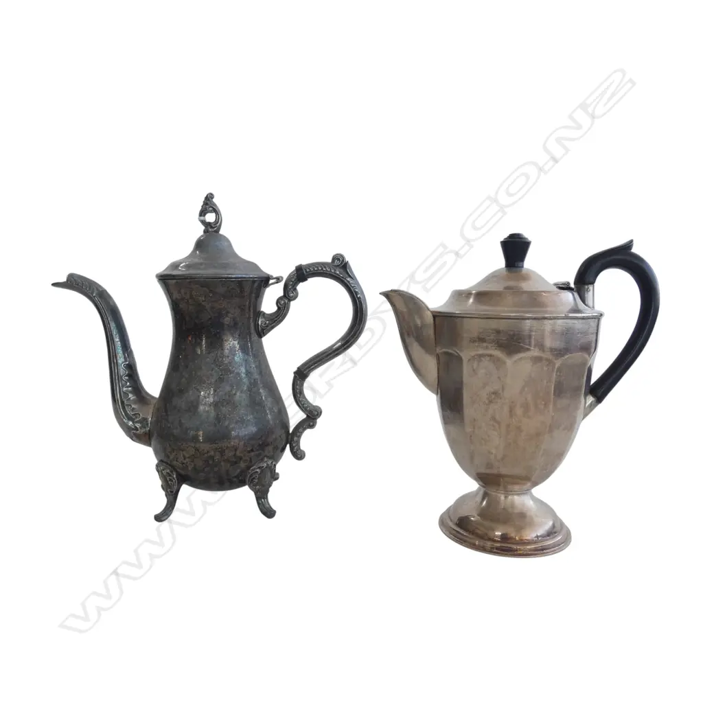 SILVER PLATE COFFEE POT & HOT WATER POT Image 1++