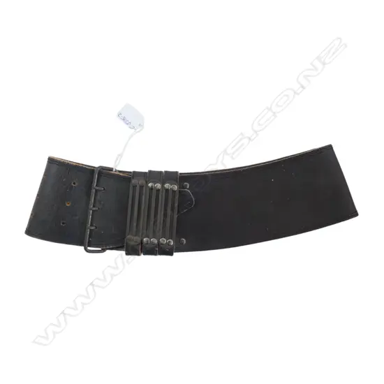 LGE WIDE 'BROX SOX LTD' CHRISTCHURCH LEATHER BELT with 3 spike buckle