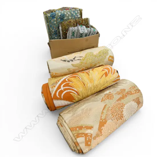 4 PCES ORIENTAL FABRIC + ASST. TRIM