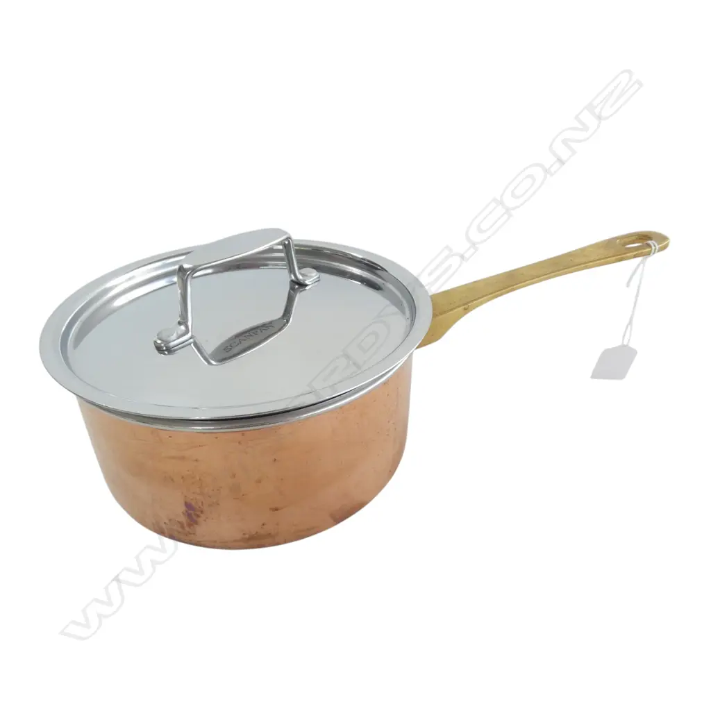 QUALITY COPPER SAUCE PAN 180mm dia + SCANPAN LID Image 1++