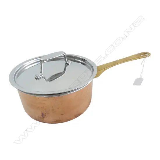 QUALITY COPPER SAUCE PAN 180mm dia + SCANPAN LID