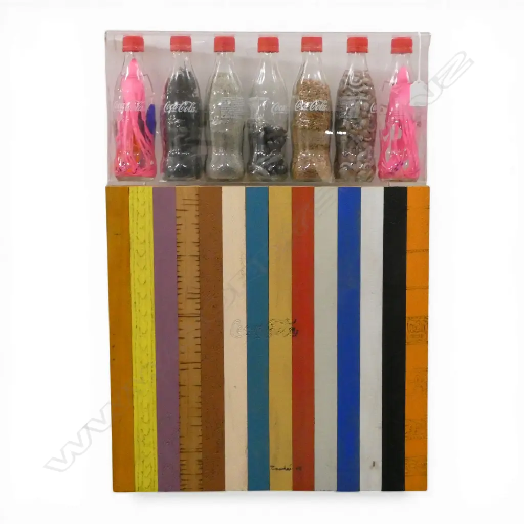 MIXED MEDIA 'COCA COLA' WALL HANGING SCULPTURE 460x75x870mm Image 1++