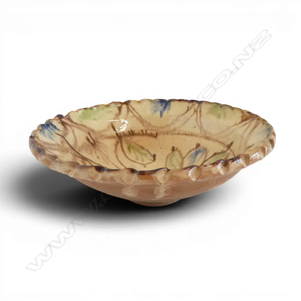 GLAZED RUSTIC TERRACOTTA BOWL, Dia.290mm Image 1++
