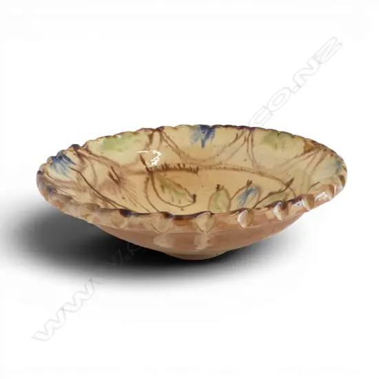 GLAZED RUSTIC TERRACOTTA BOWL, Dia.290mm