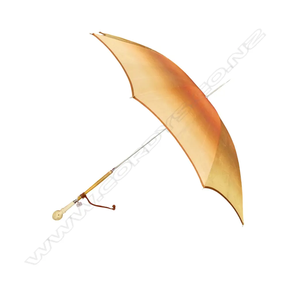2 VINTAGE UMBRELLAS carved ivory handles L.950/770mm Image 1++