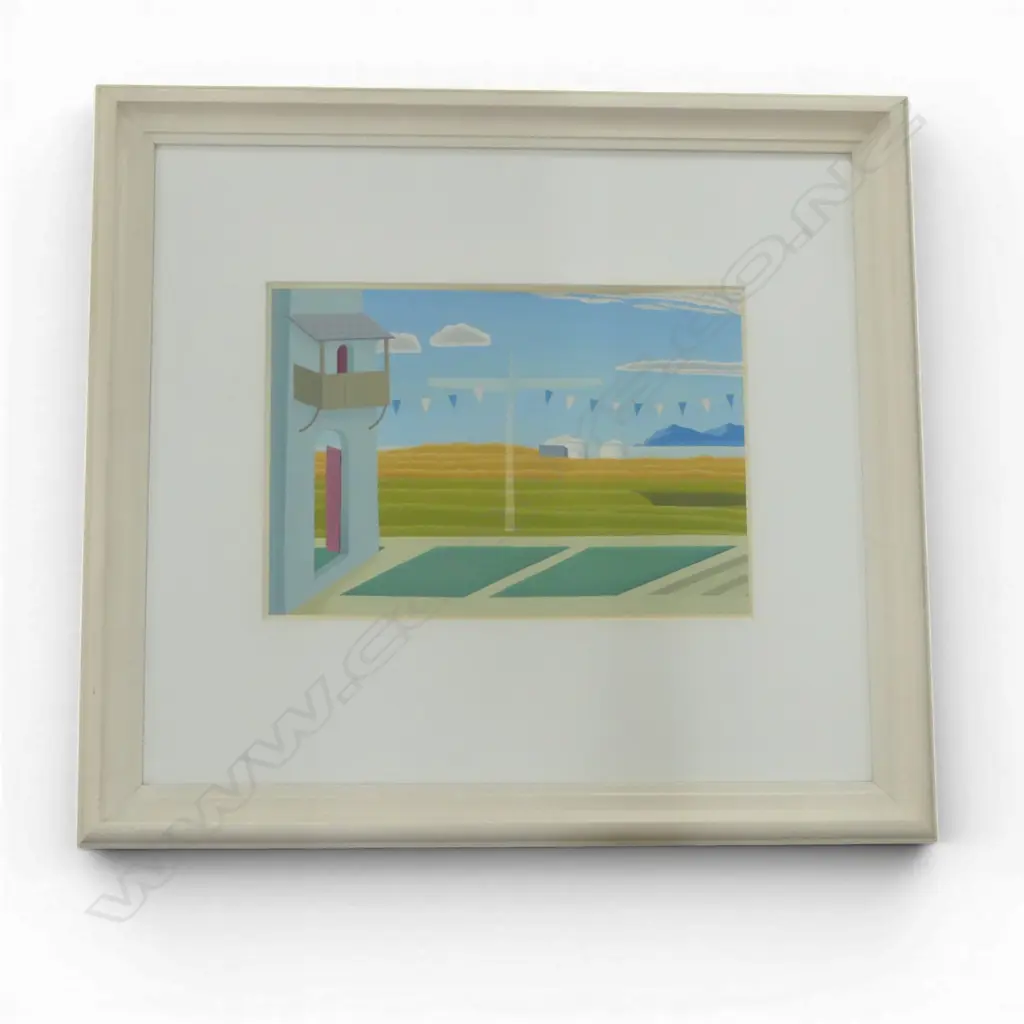 PETER IRELAND, 'HOMAGE TO GIOVANNI PAOLO' 1985, OIL ON PAPER, SIGNED VERSO, 250 X 355mm Image 1++