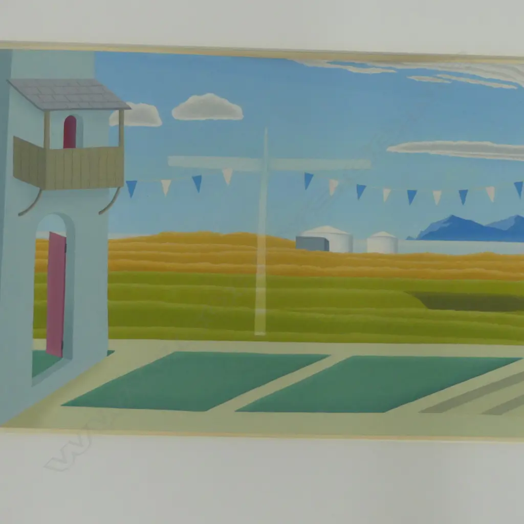 PETER IRELAND, 'HOMAGE TO GIOVANNI PAOLO' 1985, OIL ON PAPER, SIGNED VERSO, 250 X 355mm Image 1++