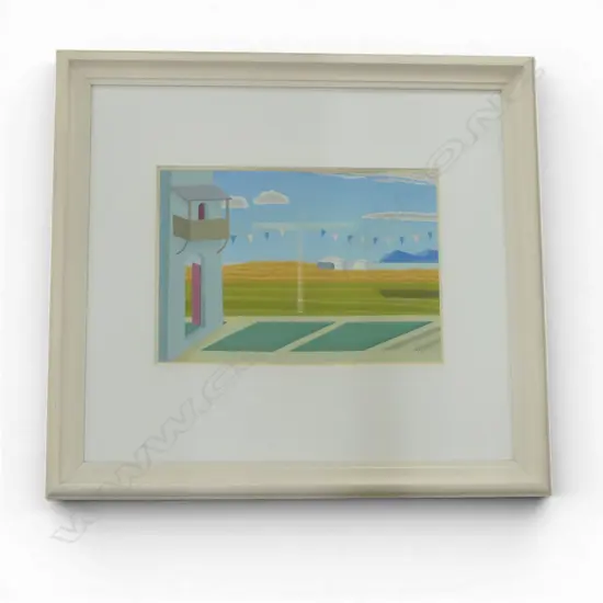 PETER IRELAND, 'HOMAGE TO GIOVANNI PAOLO' 1985, OIL ON PAPER, SIGNED VERSO, 250 X 355mm